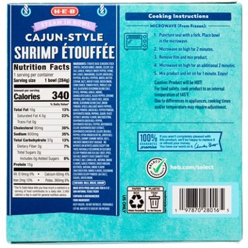H-E-B Frozen Steam in Bowl - Cajun-Style Shrimp Etouffee
