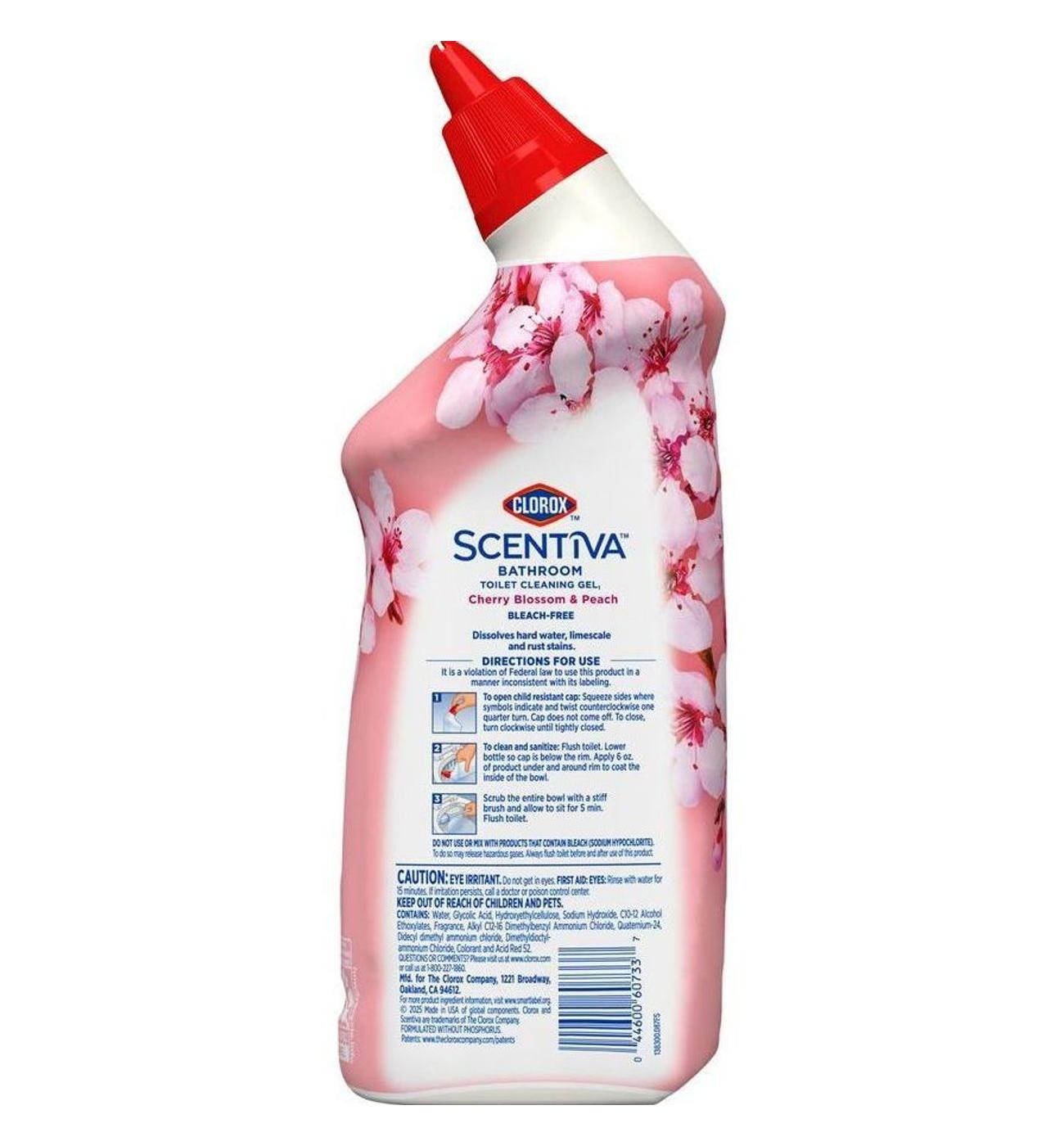 Clorox Scentiva Toilet Bowl Cleaner - Cherry Blossom & Peach; image 2 of 2