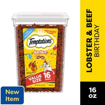 Temptations Crunchy and Soft Cat Treats - Birthday Lobster & Beef Value Size
