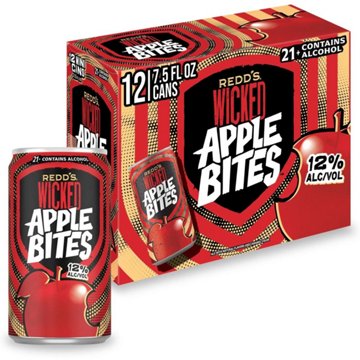 Redd’s Wicked Apple Bites 12 pk Cans, 7.5 oz