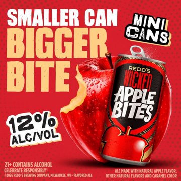 Redd’s Wicked Apple Bites 12 pk Cans, 7.5 oz