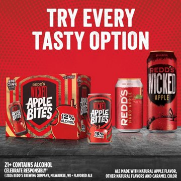 Redd’s Wicked Apple Bites 12 pk Cans, 7.5 oz