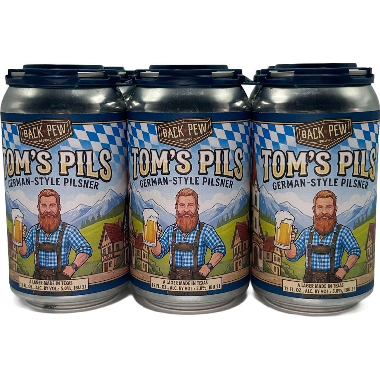 Back Pew Brewing Tom's Pils 6 pk Cans - Shop Beer at H-E-B
