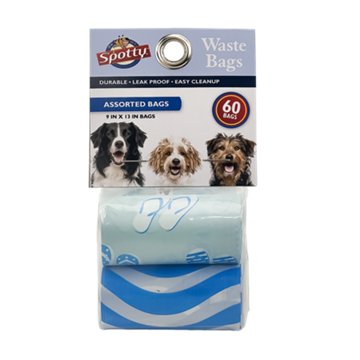 Spotty Pet Waste Bags, 60 ct