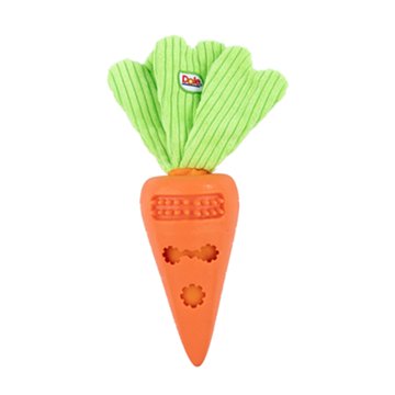 Jack&Pup Dole 2-In-1 Carrot Pop Rubber Dog Toy