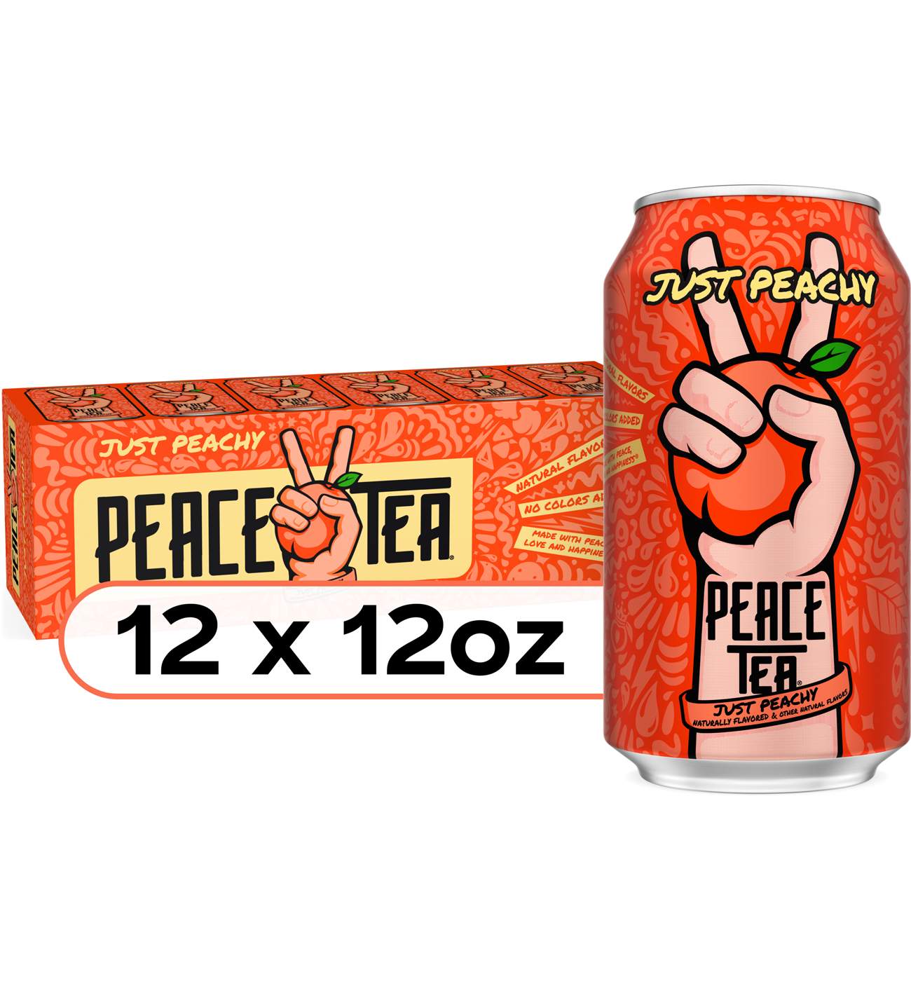 Peace Tea Just Peachy 12 pk Cans - Shop Tea at H-E-B