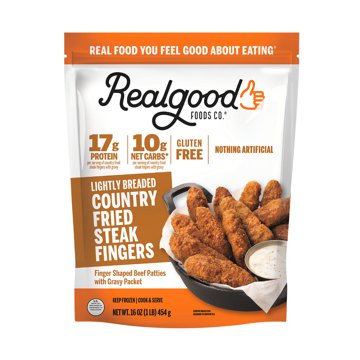 Real Good Foods Co. Frozen Lightly Breaded Steak Fingers, 18 oz
