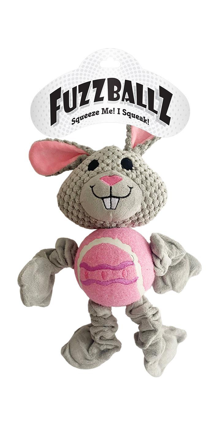 FuzzBallz Bunny Dog Toy; image 1 of 2