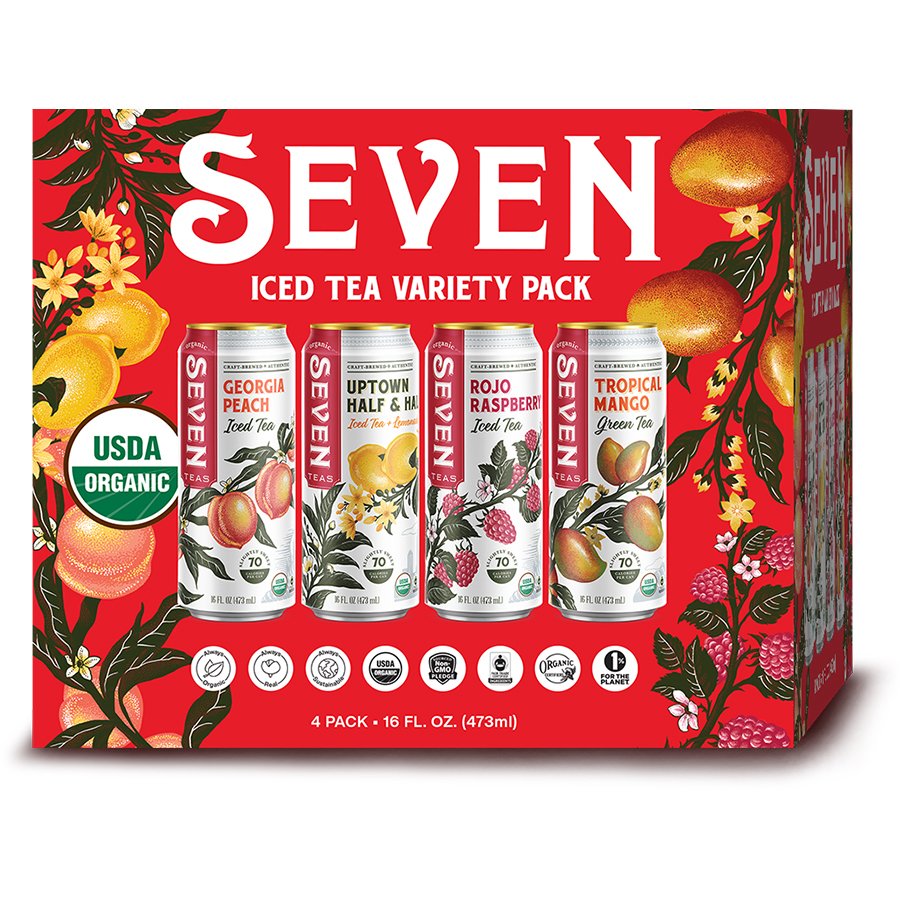 Seven Teas Organic Iced Tea Variety 4 pk Cans - Shop Tea at H-E-B