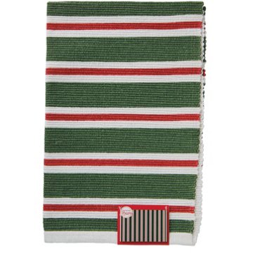 Destination Holiday Green & Red Striped Christmas Scatter Rug, 24" x 36"