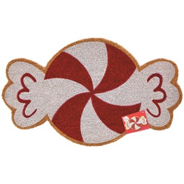 Destination Holiday Christmas Peppermint Coir Doormat, 18" x 30"