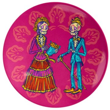 Destination Holiday Melamine Novios Day of the Dead Plate