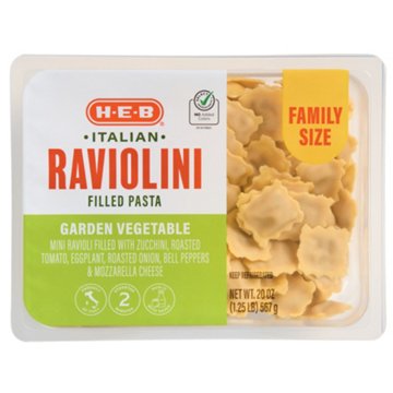 H-E-B Italian Raviolini Filled Pasta Family Size - Garden Vegetable