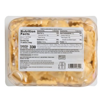 H-E-B Italian Ravioli Filled Pasta Family Size - Tomato & Mozzarella