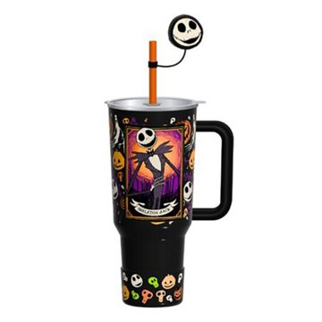 Disney The Nightmare Before Christmas Tumbler with Boot and Straw Topper, 40 oz