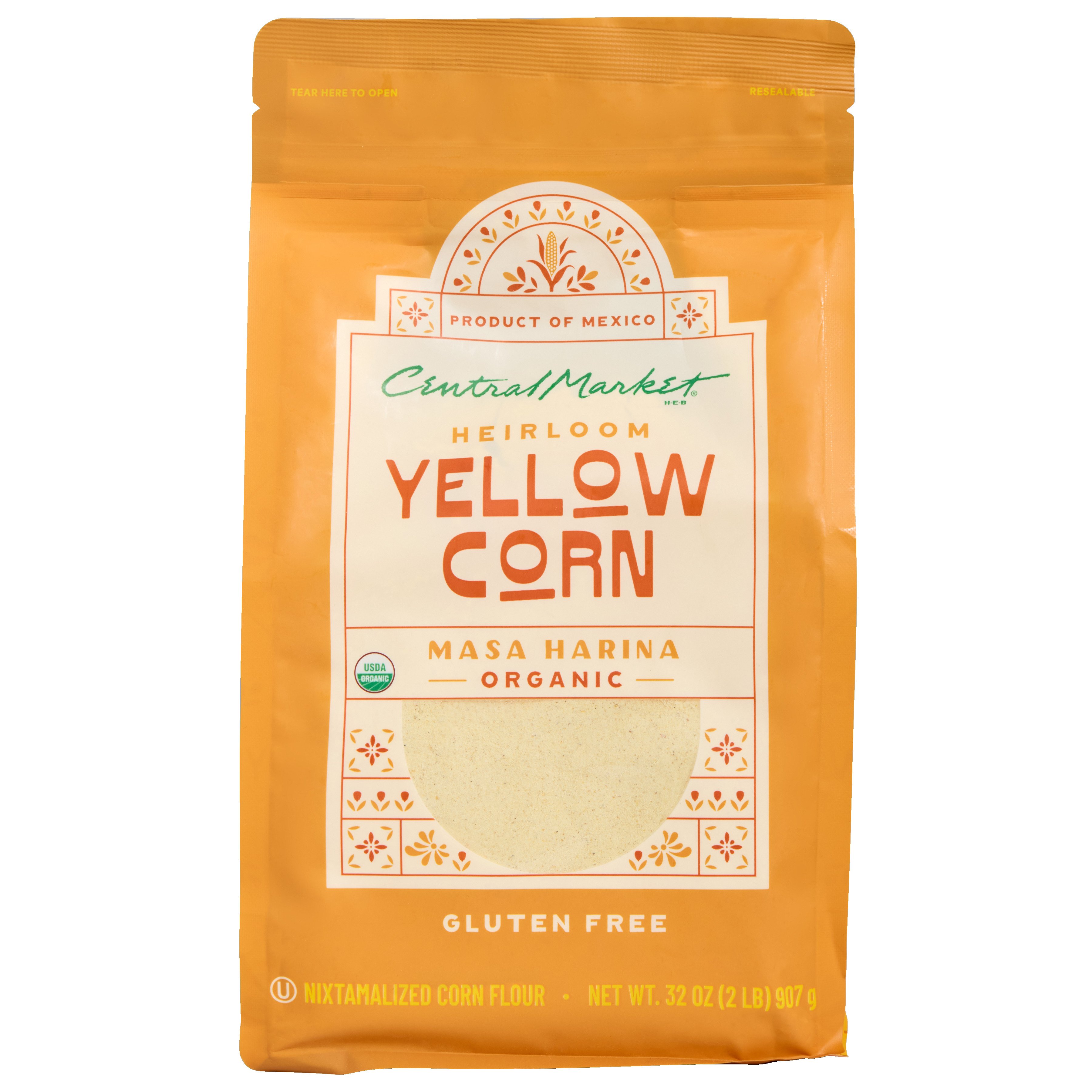 茶 masa Central Market Organic Yellow Corn Masa, 32 oz | Central Market