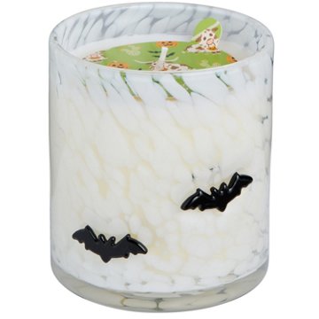 Destination Holiday Halloween Bats Marble Glass Candle - Berry Citrus Punch Scent