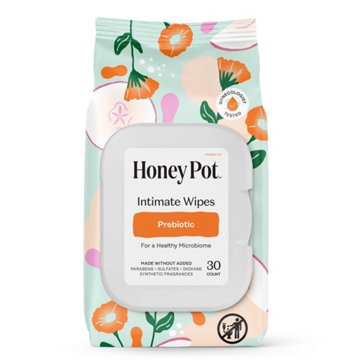 The Honey Pot Company Prebiotic Wipes, 30 ct