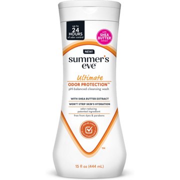Summer's Eve Cleansing Wash Ultimate Odor Protection - Shea Butter, 15 oz