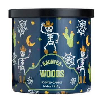 Destination Holiday Halloween Skeleton Candle - Haunted Woods Scent