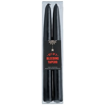 Destination Holiday Bleeding Black Halloween Taper Candles