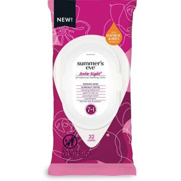 Summer's Eve Cleansing Cloths - Amber Nights, 32 ct