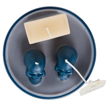 Destination Holiday 3D Graveyard 3 Wick Halloween Candle - Autumn Woods Scent