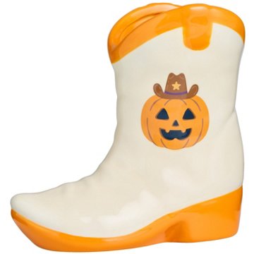 Destination Holiday Pumpkin Cowboy Boot Halloween Candle - Mahogany & Copal Incense Scent
