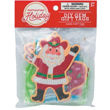 Destination Holiday DIY Gem Christmas Gift Tags, 3 ct