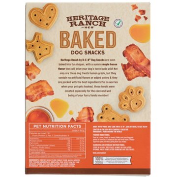 Heritage Ranch by H-E-B Texas Sized Baked Dog Snacks - Maple Bacon, 25 oz