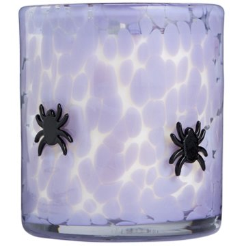 Destination Holiday Halloween Spiders Marble Glass Candle - Morning Mist & Magic Scent