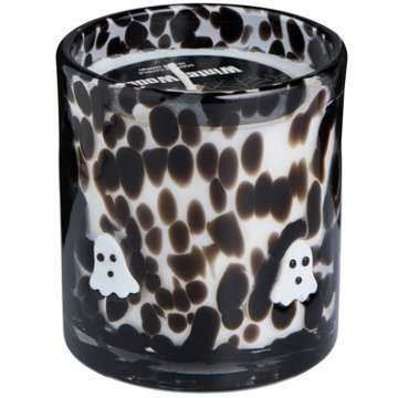 Destination Holiday Halloween Ghosts Marble Glass Candle - Winter Woods Scent