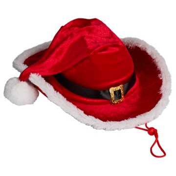 Destination Holiday Cowboy Santa Party Hat