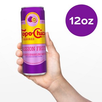 Topo Chico Sabores Passion Fruit Flavored Sparkling Water 8 pk Cans