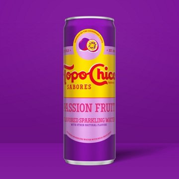 Topo Chico Sabores Passion Fruit Flavored Sparkling Water 8 pk Cans