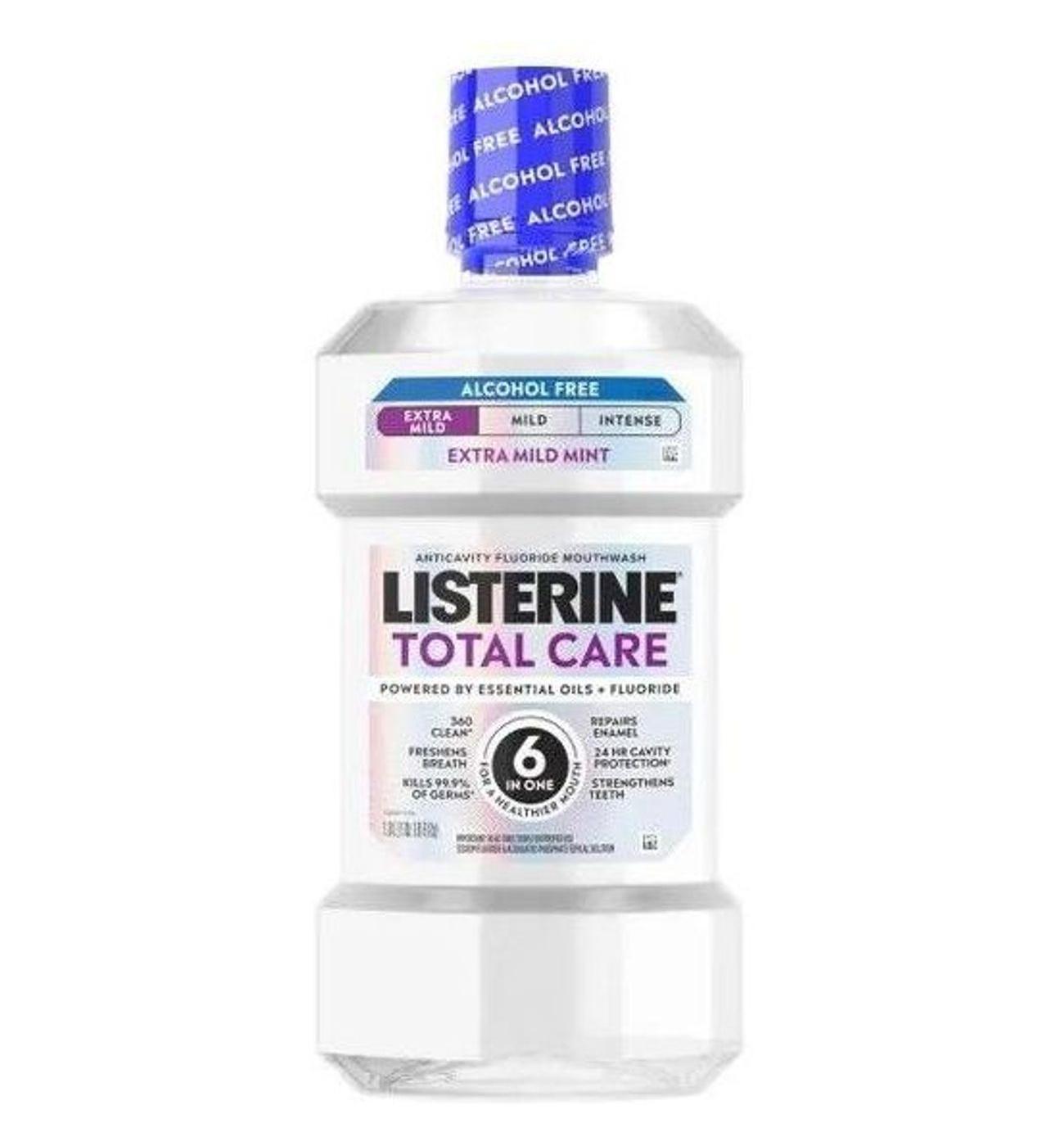 Listerine Total Care Zero Alcohol Fluoride Mouthwash - Extra Mild Mint; image 1 of 2