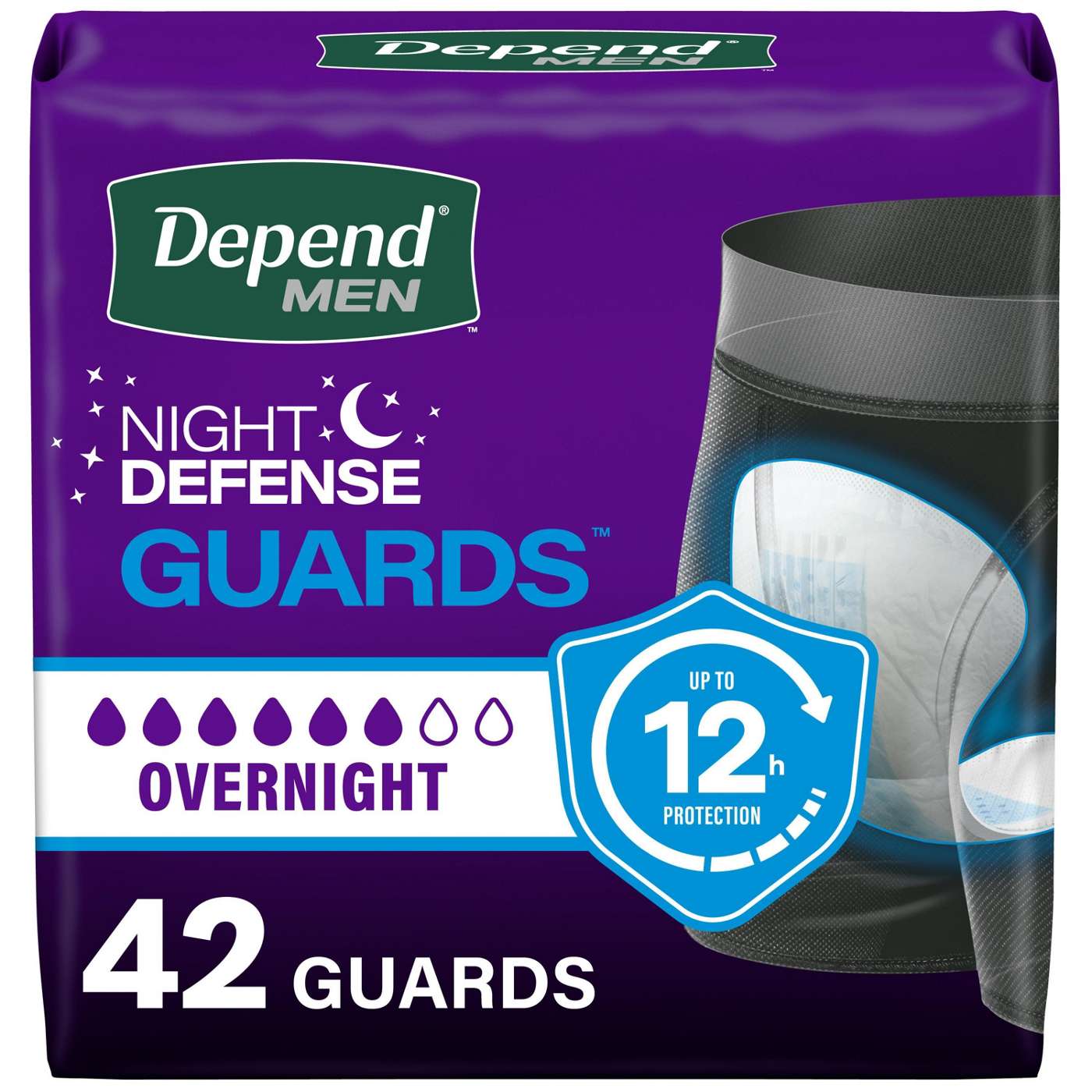 Depend Guards Incontinence Pads for Men - Overnight; image 1 of 3