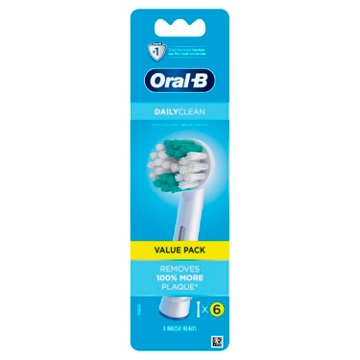 Oral-B Brush Heads Refill Daily Clean Electric Toothbrush Replacement Brush Heads Refill, 6 count