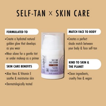 St. Moriz Professional Self Tan Face Lotion - Dark
