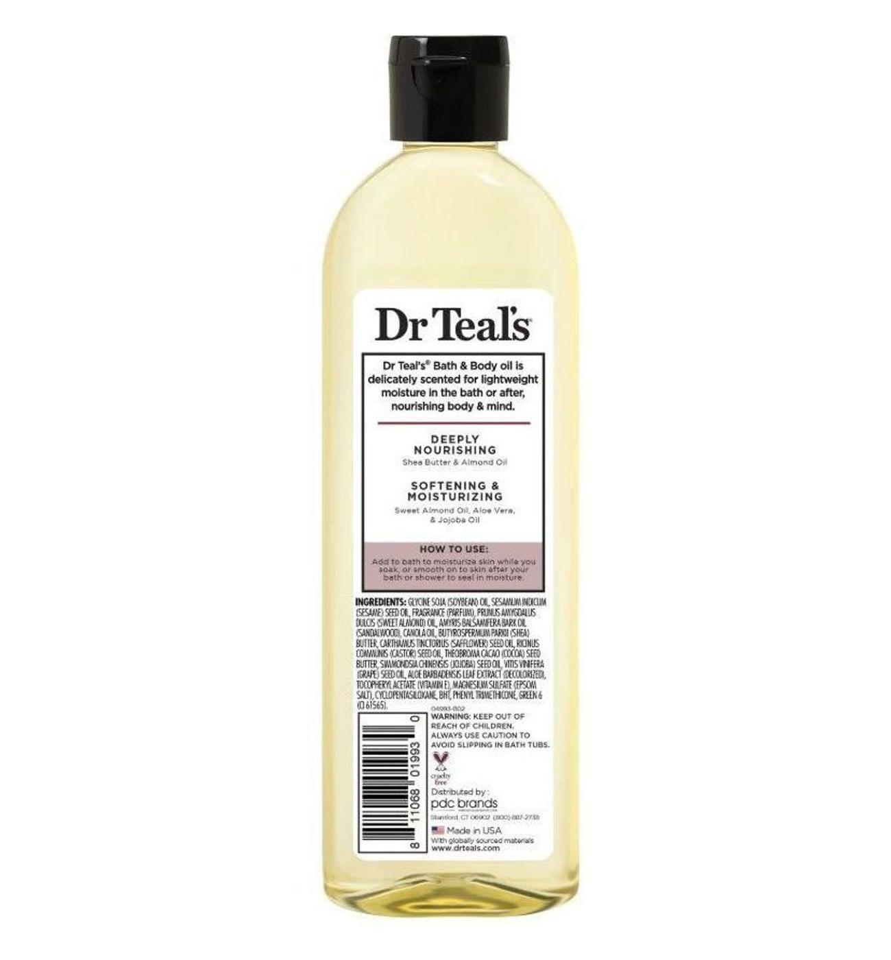 Dr Teal's Moisturizing Bath & Body Oil - Shea Butter & Almond Oil; image 2 of 2