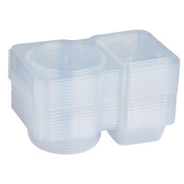 our goods Disposable 2 Section Mini Snack Containers with Lids, 10 ct