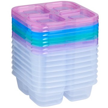 our goods 4 Section Snack Containers with Lids, 8 ct