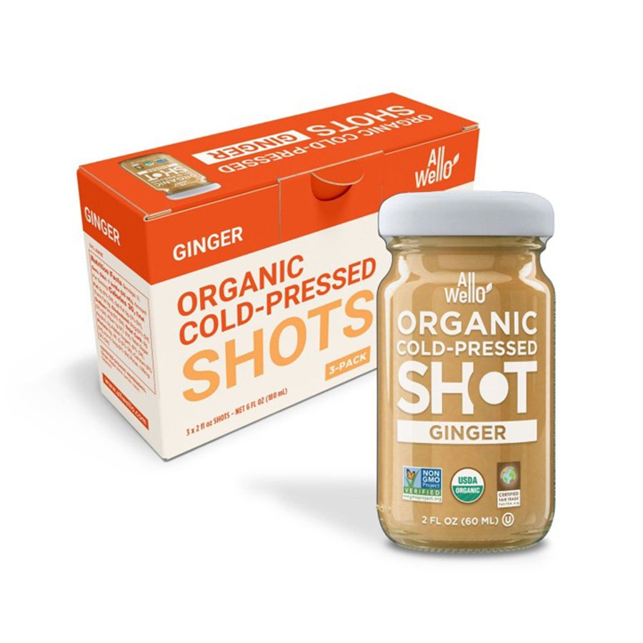 AllWellO Organic Cold Pressed Ginger Shots - Shop Juice at H-E-B