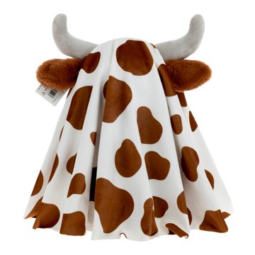Destination Holiday Spotted Longhorn Cow Ghost Plush Toy, 11"