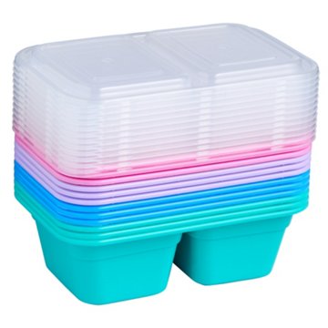 our goods 2 Section Meal Prep Containers with Lids, 12 ct