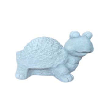 Blue Orange Pottery Funny Turtle Statue, 8'' x 12'' x 10''