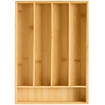 our goods 5 Compartment Bamboo Cutlery Tray