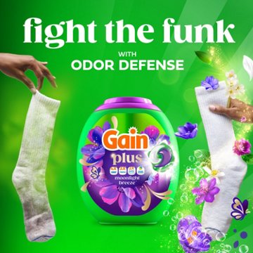 Gain Plus Flings Liquid Washing Detergent Pacs - Moonlight Breeze Scent