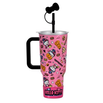 Hello Kitty Stainless Steel Tumbler with Boot and Straw Topper, 40 oz
