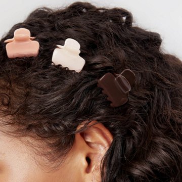 Kitsch Mini Puffy Claw Clips - Rosewood